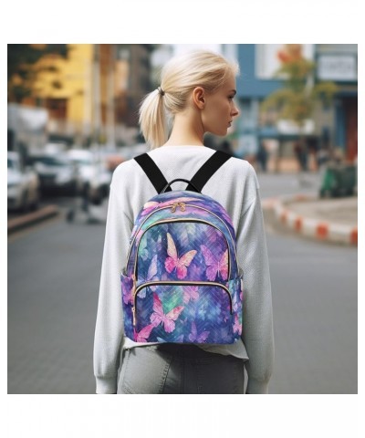 Fashion Backpack Mini Backpack Purse Casual Daily Backpack Pink Yellow Butterfly for Travel for College Work Small $19.37 Bac...