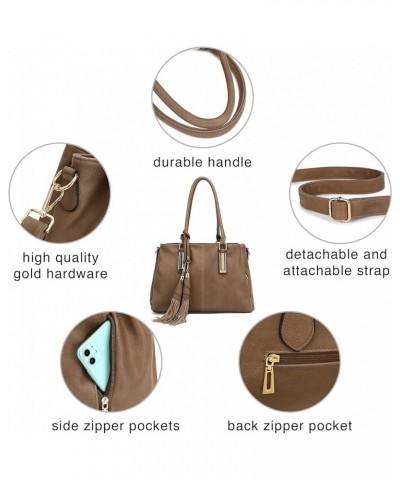 Purses for Women Large Hobo Bags Satchel Handbags for Women Top Handle Shoulder Bag Tote Vegan Leather, H1485 Khaki $18.90 Ha...