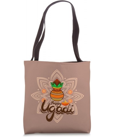 Happy Ugadi Design for Indian New Year Yugadi Hinduism Tote Bag $14.09 Totes