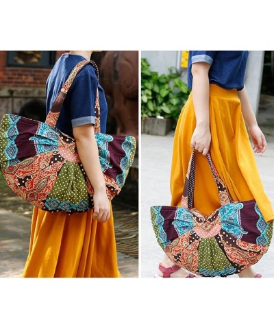 Patchwork Bohemian Bags Women's Handbags Women Shoulder Bag Hippie Tote Travel Fringe Bags Bag Women Bag B $28.66 Totes