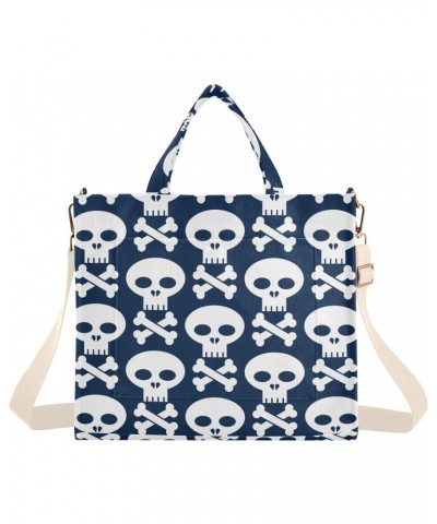 Skull Corduroy Tote Bag Cross Body Bag for Women Casual with Magnetic Clasp $14.72 Totes