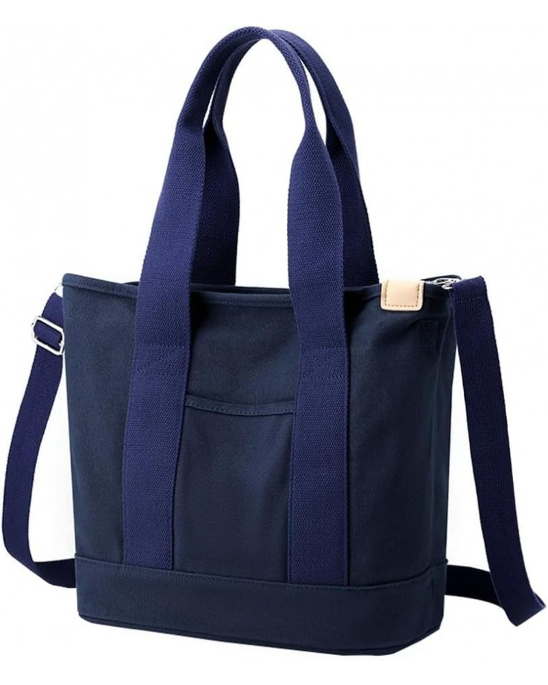 Canvas Tote Bag for Women Hobo Crossbody Bags Casual Satchels Purse Zipper Stylish Handbag Messenger Bag 2024 Navy $19.52 Totes