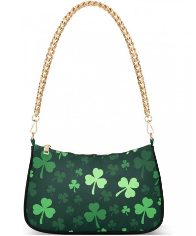 St. Patrick's Day Shoulder Bag Green Shamrock Clover Women Clutch Handbag Shoulder Purch Boho Bag Date Chain Bag Tote Bag Hol...