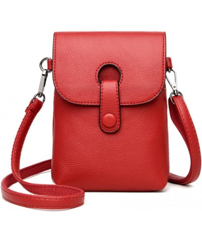 Women Fashion Crossbody Bags Delicate Solid Color Phone Bags Coin Purse Red $18.72 Totes