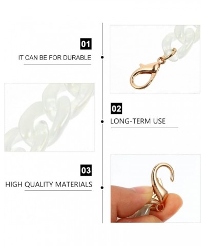 2 PCS bag chain acrylic chic bag strap bar replacement chain fashionable bag chain purse for pearl Transparent Color $7.55 Ot...