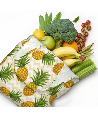 Pineapple Single Shoulder Commuter Canvas Tote Bags For Women And Men Pineapple 24 $10.77 Totes