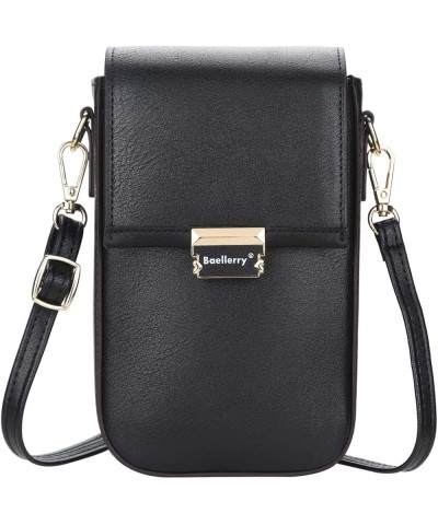 Small Crossbody Cell Phone Purse for Women, Mini Messenger Shoulder Handbag Wallet with Credit Card Slots Black $14.84 Crossb...