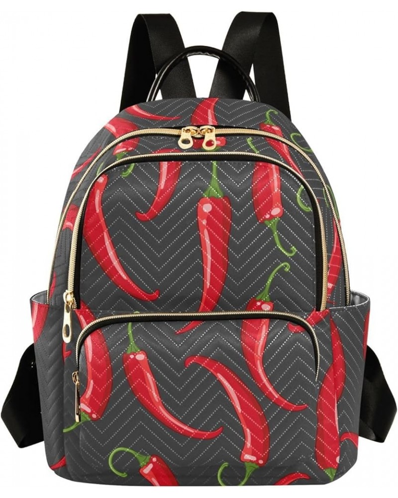 Chilli Peppers Backpack Purse for Women Anti-theft Small Fashion Travel Backpack HandBag Back Pack Lady Gifts,M Small $20.99 ...