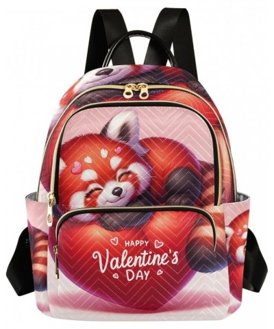 Moon Floral Sky Quilted Backpack Ladies Backpack Quilted Travel Bag Red Panda Valentine's Day Medium $18.71 Backpacks