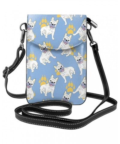 Small Crossbody Phone Bags for Women Leather Cell Phone Purse Lightweight Cell Phone Wallet Girls Bulldog $14.18 Crossbody Bags