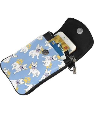 Small Crossbody Phone Bags for Women Leather Cell Phone Purse Lightweight Cell Phone Wallet Girls Bulldog $14.18 Crossbody Bags