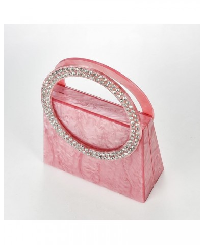 Women Shiny Acrylic Evening Clutch Bag Glitter Marbling Pattern Unique Formal Handbag For Wedding Party Banquets Pink $26.54 ...