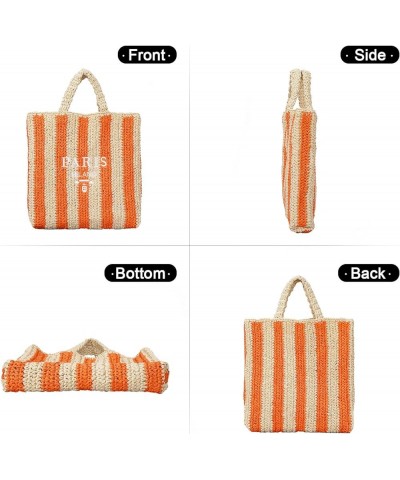 Straw Beach Bag for Women Summer Woven Tote Bag Packable Straw Purses and Handbags for Vacation Holiday M-yellow $12.47 Totes