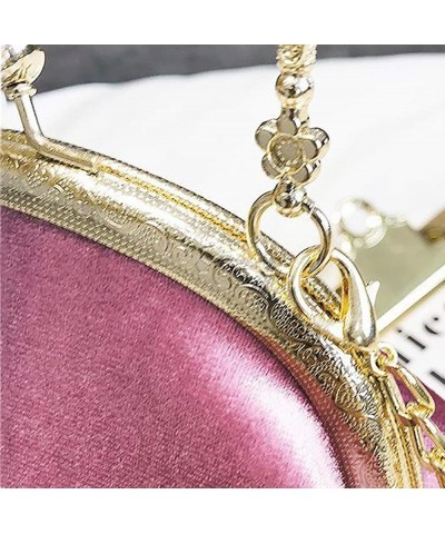 Ladies Elegant Evening Clutch Bag Heart Design Wedding Party Velvet Purse Pink $12.09 Evening Bags