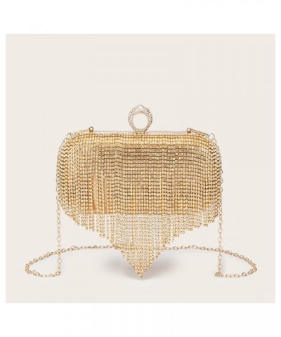 Women Luxury Tassel Evening Clutch Bag Rhinestones Wedding Purse Handbag 1-gold $10.12 Evening Bags