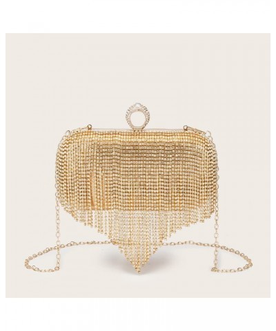 Women Luxury Tassel Evening Clutch Bag Rhinestones Wedding Purse Handbag 1-gold $10.12 Evening Bags