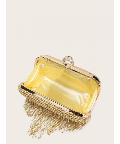 Women Luxury Tassel Evening Clutch Bag Rhinestones Wedding Purse Handbag 1-gold $10.12 Evening Bags