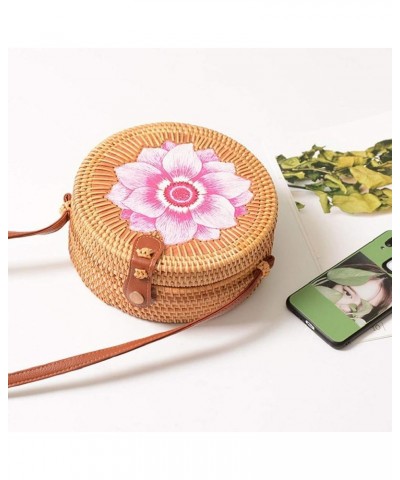 Ethnic Boho Round Rattan Woven Bag Women Shoulder Crossbody Handbag Messenger 10 $17.19 Shoulder Bags