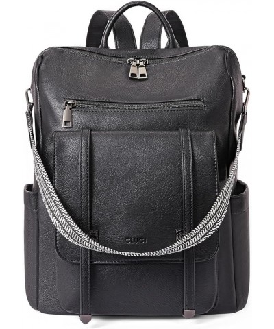 Backpack Purse for Women Leather Backpack Purse Travel Fashion Convertible Designer Ladies Shoulder Bags 5 Black $23.77 Backp...