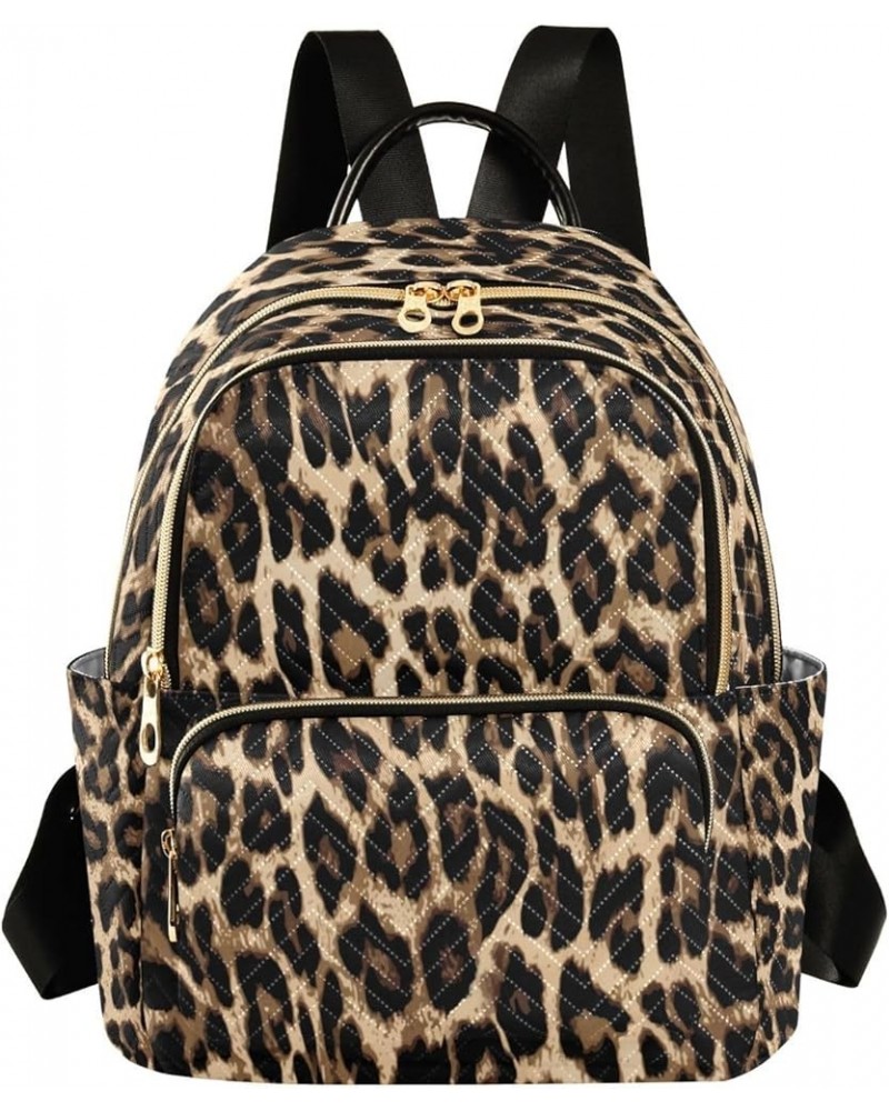 Leopard Skin Lovely Women Backpack Purse Ladies Fashion Shoulder Bag Daypack Travel Bag 10L Medium $19.94 Backpacks