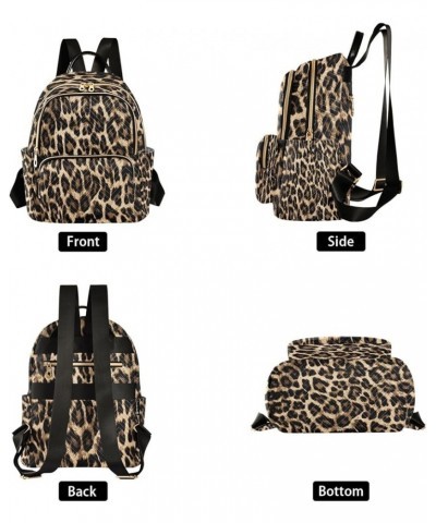 Leopard Skin Lovely Women Backpack Purse Ladies Fashion Shoulder Bag Daypack Travel Bag 10L Medium $19.94 Backpacks