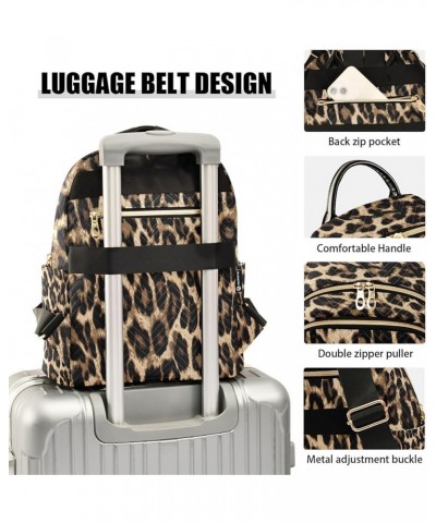 Leopard Skin Lovely Women Backpack Purse Ladies Fashion Shoulder Bag Daypack Travel Bag 10L Medium $19.94 Backpacks