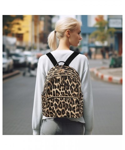 Leopard Skin Lovely Women Backpack Purse Ladies Fashion Shoulder Bag Daypack Travel Bag 10L Medium $19.94 Backpacks