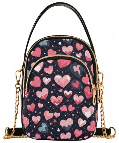 Valentine's Day Heart Pink Small Crossbody Bags for Women Adjustable Strap Purses Travel Handbags 20850933 $11.70 Crossbody Bags