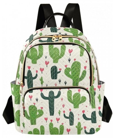 Cute Green Cactus Backpack Purse for Women Small Travel Bag Fashion Daypack M 202a3100 S(10.23"x5.11"x12.59") 202a3100 $21.72...