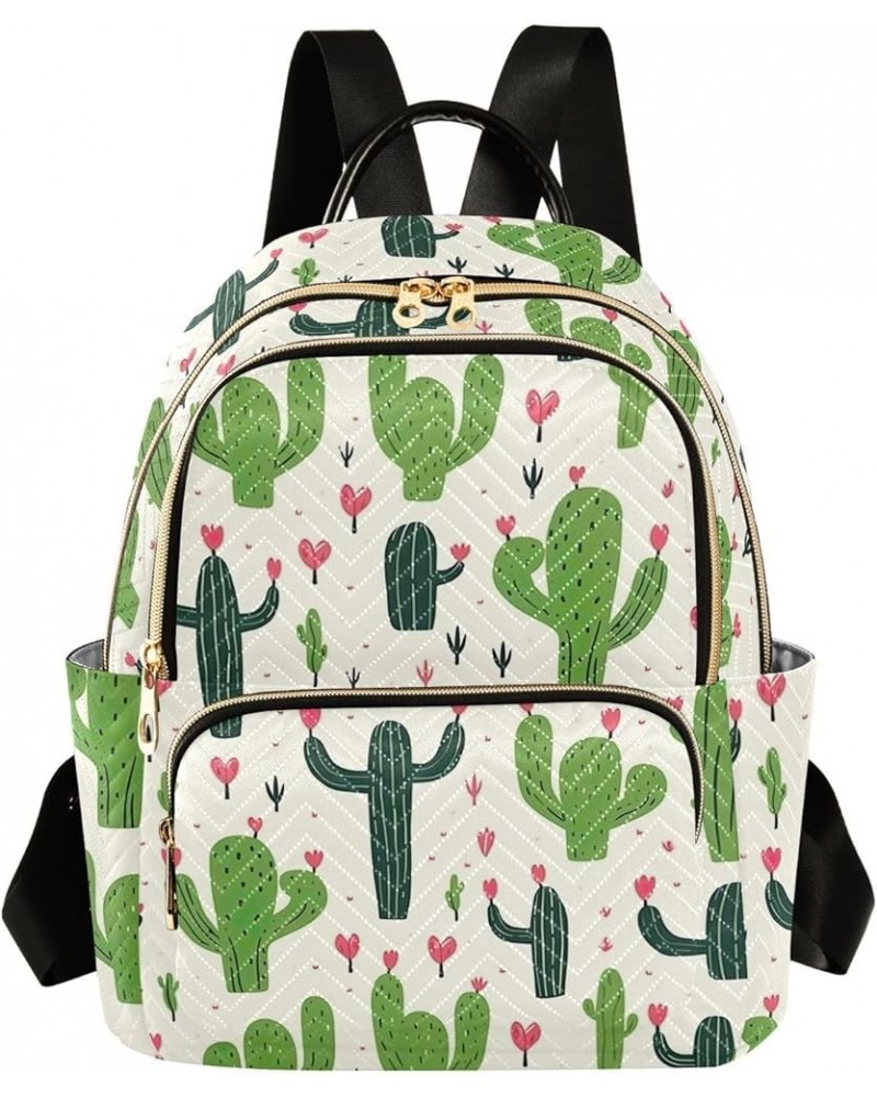 Cute Green Cactus Backpack Purse for Women Small Travel Bag Fashion Daypack M 202a3100 S(10.23"x5.11"x12.59") 202a3100 $21.72...