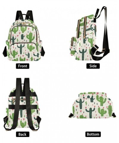 Cute Green Cactus Backpack Purse for Women Small Travel Bag Fashion Daypack M 202a3100 S(10.23"x5.11"x12.59") 202a3100 $21.72...