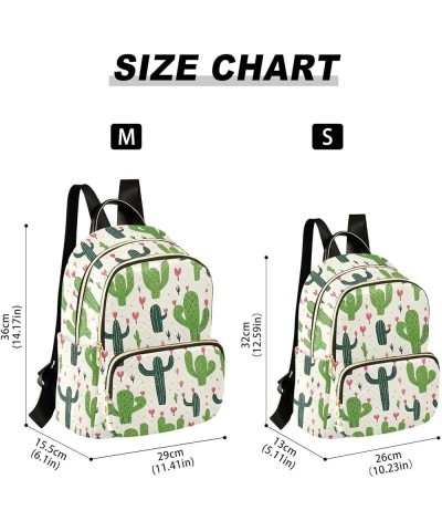 Cute Green Cactus Backpack Purse for Women Small Travel Bag Fashion Daypack M 202a3100 S(10.23"x5.11"x12.59") 202a3100 $21.72...