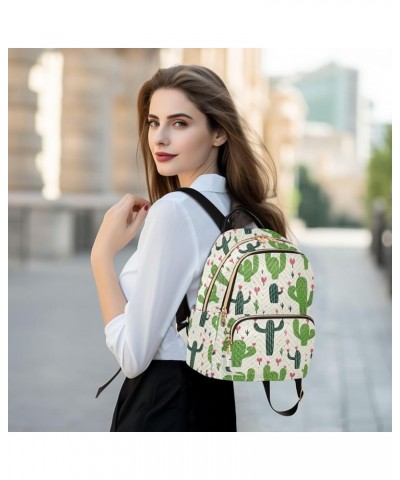 Cute Green Cactus Backpack Purse for Women Small Travel Bag Fashion Daypack M 202a3100 S(10.23"x5.11"x12.59") 202a3100 $21.72...