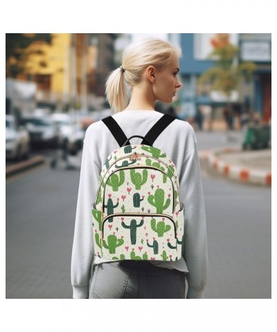 Cute Green Cactus Backpack Purse for Women Small Travel Bag Fashion Daypack M 202a3100 S(10.23"x5.11"x12.59") 202a3100 $21.72...