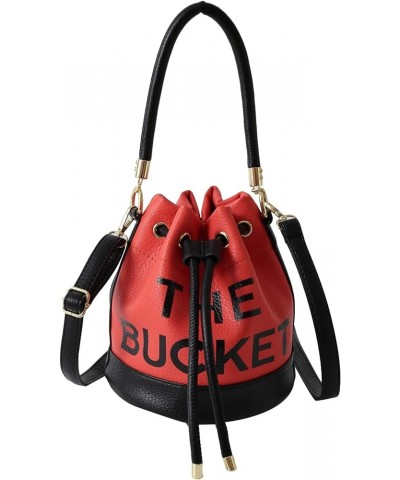 Drawstring Bucket Cross body Bags for Women Handbags Purses Designer Soft Vegan Leather Shoulder Bags Z-orange $13.24 Shoulde...