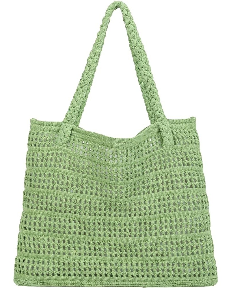 Crochet Bags for Women Summer Beach Tote Bag Large Capacity Shoulder Bag Aesthetic Hobo Bag Knit Bag Hippie Bag Green-b $8.39...