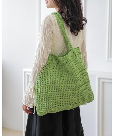 Crochet Bags for Women Summer Beach Tote Bag Large Capacity Shoulder Bag Aesthetic Hobo Bag Knit Bag Hippie Bag Green-b $8.39...