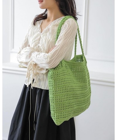 Crochet Bags for Women Summer Beach Tote Bag Large Capacity Shoulder Bag Aesthetic Hobo Bag Knit Bag Hippie Bag Green-b $8.39...