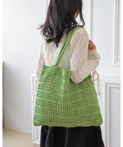 Crochet Bags for Women Summer Beach Tote Bag Large Capacity Shoulder Bag Aesthetic Hobo Bag Knit Bag Hippie Bag Green-b $8.39...