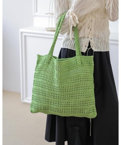 Crochet Bags for Women Summer Beach Tote Bag Large Capacity Shoulder Bag Aesthetic Hobo Bag Knit Bag Hippie Bag Green-b $8.39...