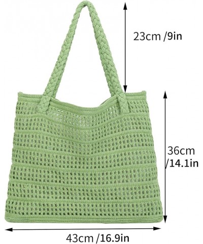 Crochet Bags for Women Summer Beach Tote Bag Large Capacity Shoulder Bag Aesthetic Hobo Bag Knit Bag Hippie Bag Green-b $8.39...