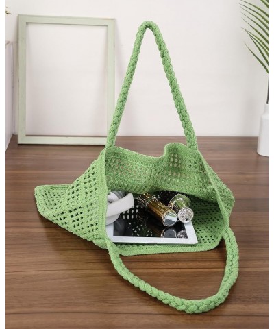 Crochet Bags for Women Summer Beach Tote Bag Large Capacity Shoulder Bag Aesthetic Hobo Bag Knit Bag Hippie Bag Green-b $8.39...