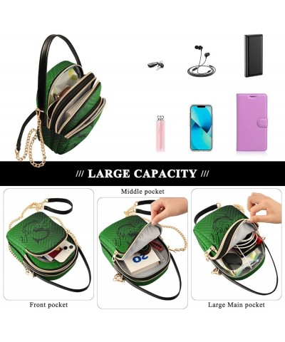 Custom Black Red Crossbody Bags for Women Crossbody Bag Phone Purse with Chain Strap 09 $12.47 Satchels