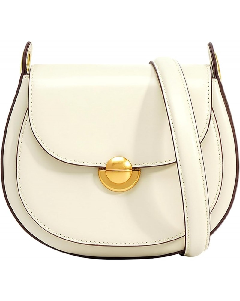 Women's Lightweight Satchel Bag Fashion Small Crossbody Bags Genuine Leather Vegan Multi-Pocket Shoulder Purses White $31.92 ...