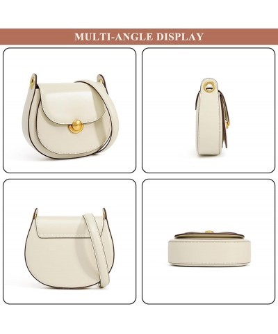 Women's Lightweight Satchel Bag Fashion Small Crossbody Bags Genuine Leather Vegan Multi-Pocket Shoulder Purses White $31.92 ...