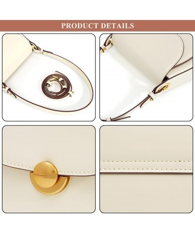 Women's Lightweight Satchel Bag Fashion Small Crossbody Bags Genuine Leather Vegan Multi-Pocket Shoulder Purses White $31.92 ...