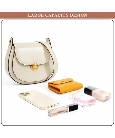 Women's Lightweight Satchel Bag Fashion Small Crossbody Bags Genuine Leather Vegan Multi-Pocket Shoulder Purses White $31.92 ...