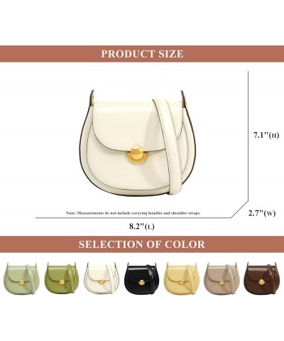 Women's Lightweight Satchel Bag Fashion Small Crossbody Bags Genuine Leather Vegan Multi-Pocket Shoulder Purses White $31.92 ...