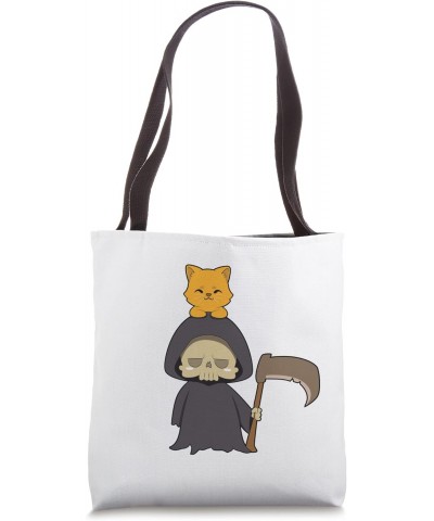 Reaper With Cat Tote Bag $12.74 Totes