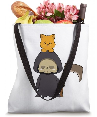 Reaper With Cat Tote Bag $12.74 Totes